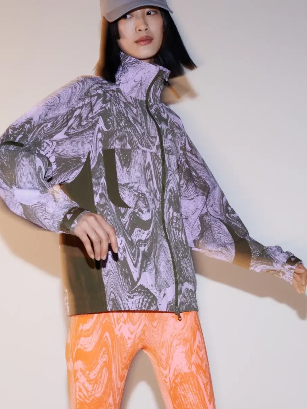Adidas by Stella McCartney Marble windbreaker jacket Size M - Picture 2 of 11